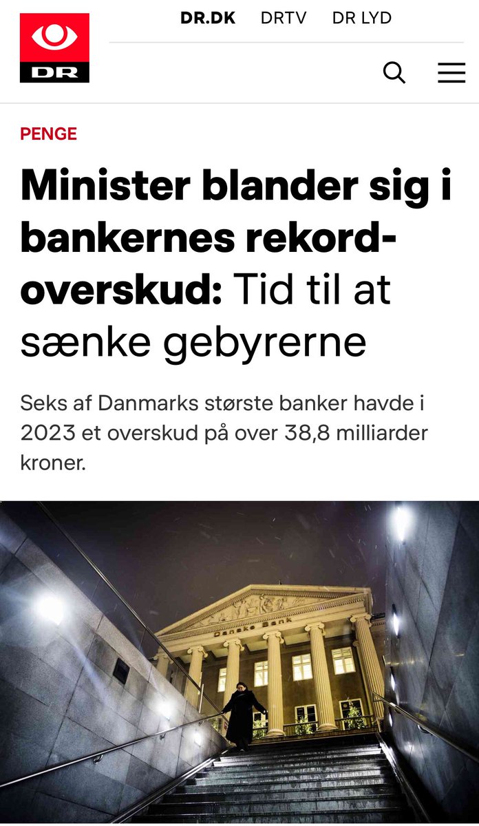 Atvinnumálaráðherra i danmörku hvetur almenning til að skipta um banka ef þeir lækka ekki gjöldin….