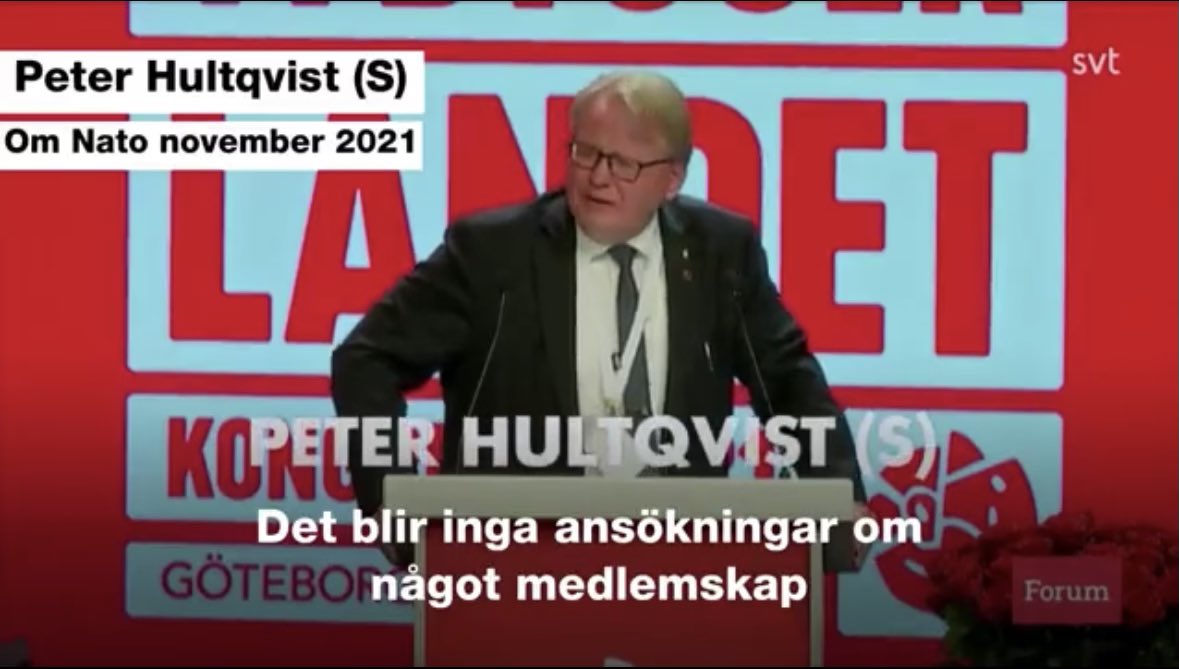 HSilfverskiold's tweet photo. Magdalena Andersson sa att en svensk Natoansökan skulle destabilisera Europa och Hultqvist lovade att aldrig ta Sverige in i Nato. 18 mars 2022 lovade Ulf Kristersson att skicka in ansökan vid maktskifte oavsett vad S tyckte. Två månader senare vände S.

Historien glömmer inte https://t.co/TNaaQrXOjz