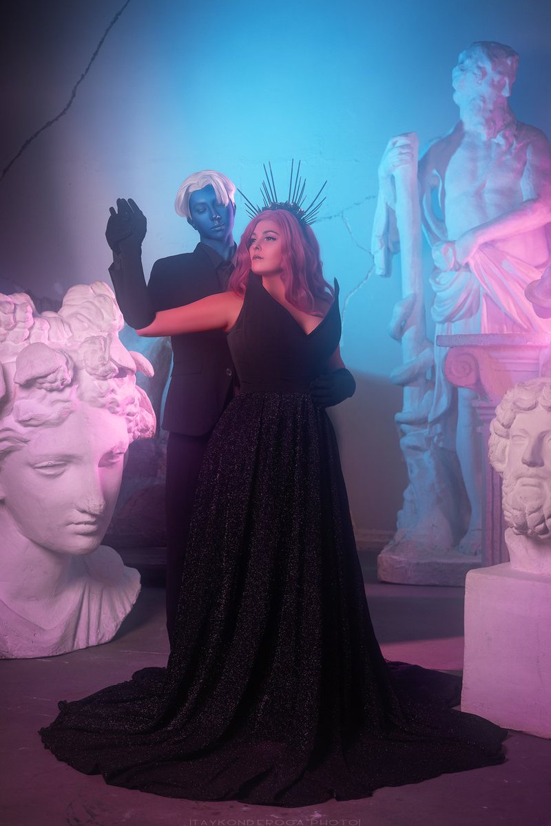 koraaaline's tweet photo. 💙💗 Persephone and Hades cosplay from #loreolympus by @used_bandaid 

Persephone: me 
Hades: sumi_ko
ph: Taykonderogaphoto

#lore_olympus #loreolympuscosplay #cosplay #преданияолимпа #преданияолимпакосплей https://t.co/qoy1kuUQwp