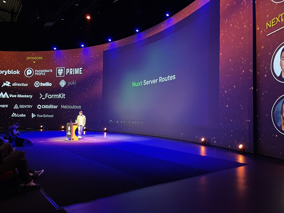 MasteringNuxt's tweet image. The creator of @nuxt_js is on the @vuejsamsterdam stage speaking about Full Stack with Nuxt! 🔥

#vuejsamsterdam @Atinux