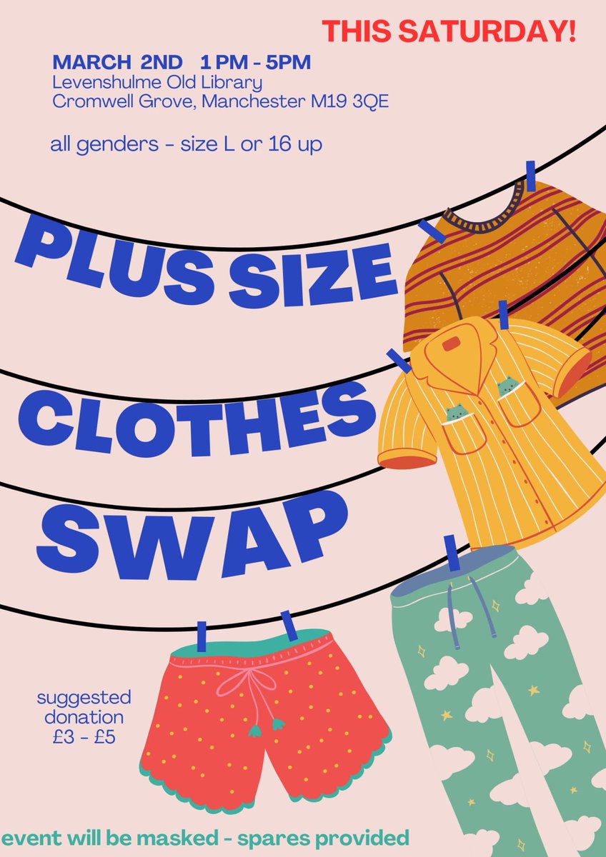 On Saturday, I'm organising another plus size clothes swap in Manchester, with @burnyourbones! Find out more info via Insta (fatswapstop), or Facebook here facebook.com/events/1512714…. And retweets always help get the word out, ta.