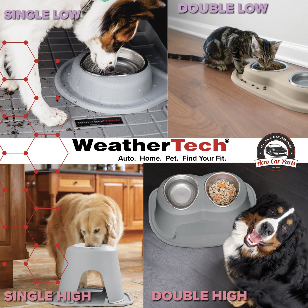 —> Pet Owners 
WEATHERTECH - enhancing meal time: 
* ergonomically designed 
* 100% stainless steel or 
BPA-free plastic, 
* raised outer lip to catch meal time messes. 
* multiple heights 
#yegpets
#edmontonpets #edmontonpetowners #yegpetowners #yegdogs #yegcatsedmonton