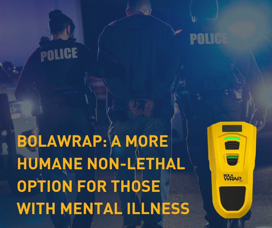 WrapTechInc's tweet photo. Embracing BolaWrap in the community for mental health interventions can provide a non-lethal and humane solution for police to safely and effectively restrain individuals in crisis. Read on https://t.co/rvklssUEDB
#bolawrap #remoterestraint #mentalhealth #lawenforcement #police https://t.co/i00JpI8mMM