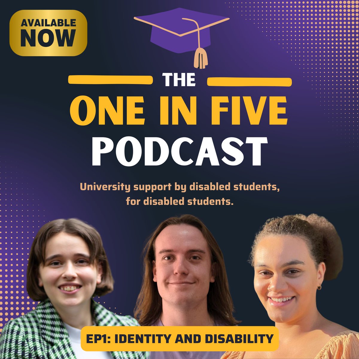 Exciting news! The first episode of the brand new 𝐎𝐧𝐞 𝐢𝐧 𝐅𝐢𝐯𝐞 𝐏𝐨𝐝𝐜𝐚𝐬𝐭 for disabled students considering university is out today! 🎙️ Episode 1 discusses how students identify with their disability. Listen here:📷unitasterdays.com/listen-to-the-…
#TOI5P #DisabledStudents