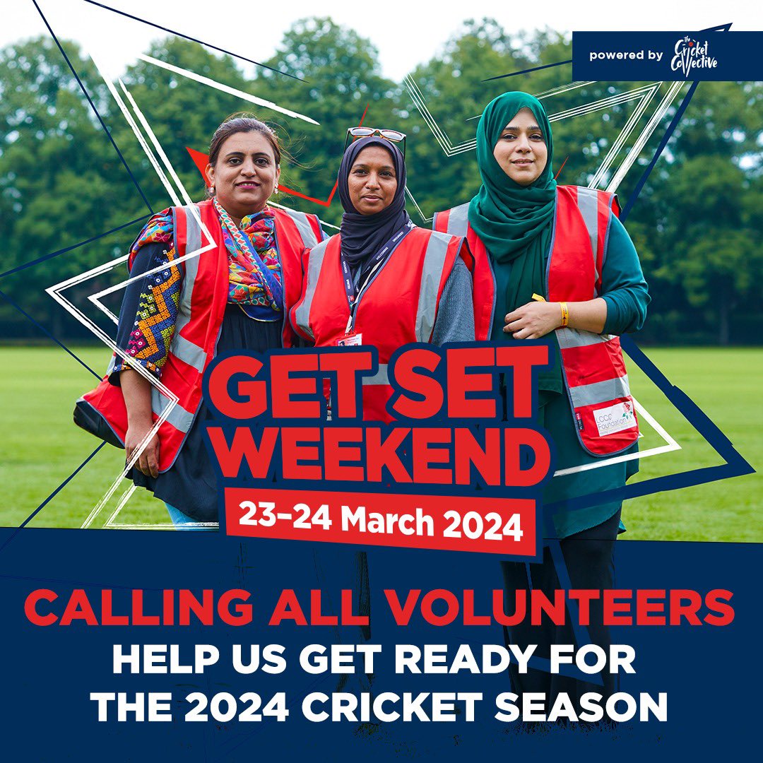 This Thursday is the last chance for cricket clubs in England & Wales to sign up for Get Set Weekend. Sign up here: ecb.co.uk/news/3041696/g….