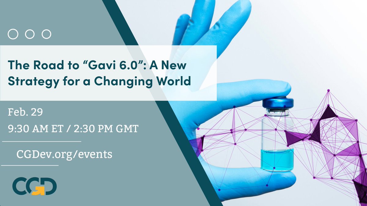 TOMORROW➡Join @CGDev for discussions on how Gavi can adopt a new playbook to maximize impact and remain fit-for-purpose. Ft: @OrinLevine, Johannes Ahrendts, @GFesus, @shanellehall, @just_nonvignon, @Kate_L_OBrien, & @JaneenMadan. RSVP! 👇 bit.ly/4bCqWie