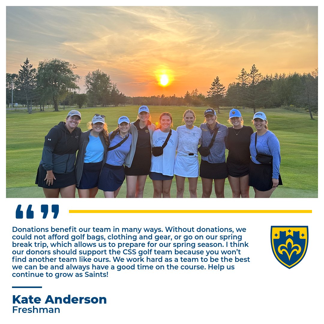 CSSsaintsgolf's tweet image. Give to CSS Day 2024 is TOMORROW! Use the link in our bio to see how you can donate! @theofficial_kate

#givetocss24 #saintsgolf #csssaints