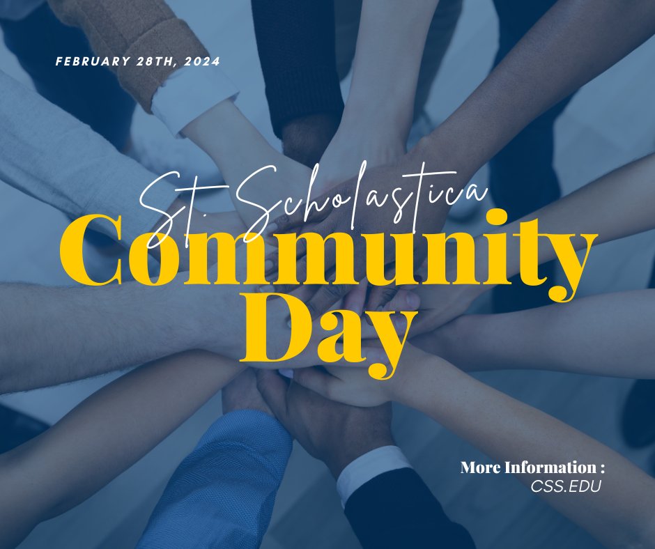CSS_SBT's tweet image. COMMUNITY DAY 2024! Share with us in the comments how you are giving back to the community today: @stscholastica
#communityday24 #stscholastica #css