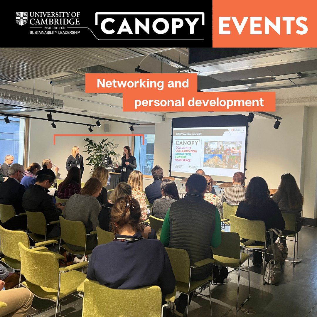 📚 Explore knowledge & professional growth at Canopy! 🌱 🚀 From sustainability to business essentials, our events empower your journey. 🤝 Connect with experts & peers for valuable insights. 💡 Follow for updates & join us in driving positive change! cisl.cam.ac.uk/canopy-cisl