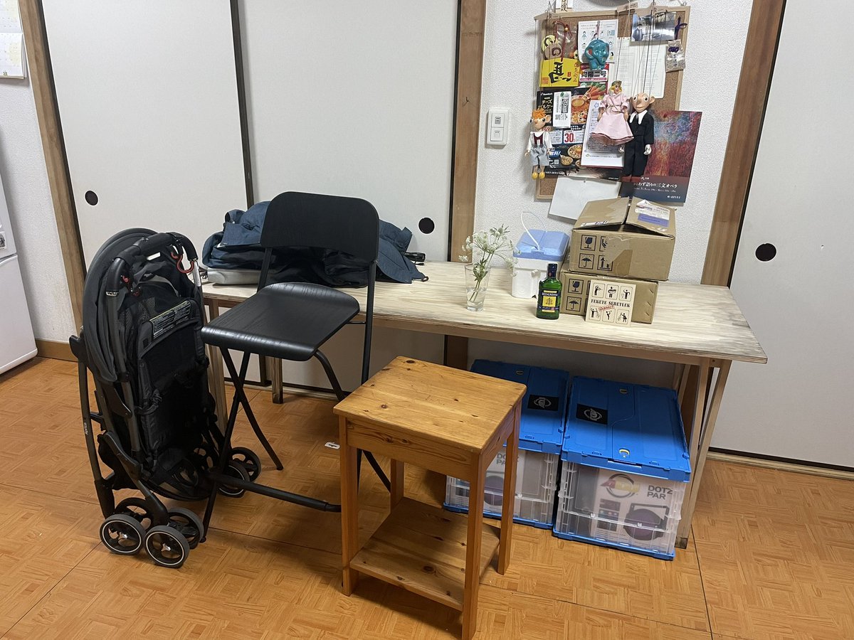 tetsu_kawachi's tweet image. 第1回 #下北沢国際人形劇祭　#SIPF
無事に閉幕しました。
大成功だったのではないでしょうか。
技術監督として、さまざまな思いがありますが、期間中全作品見た方にはよく分かる、現在の自宅のダイニングの写真を貼っときます。