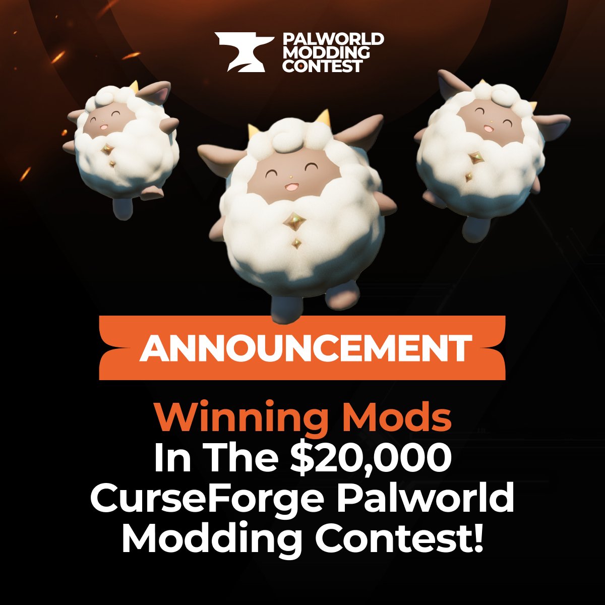 We're thrilled to present - the winning mods in the $20,000 CurseForge #Palworld modding contest!

Ready for the big winners reveal? ⬇️