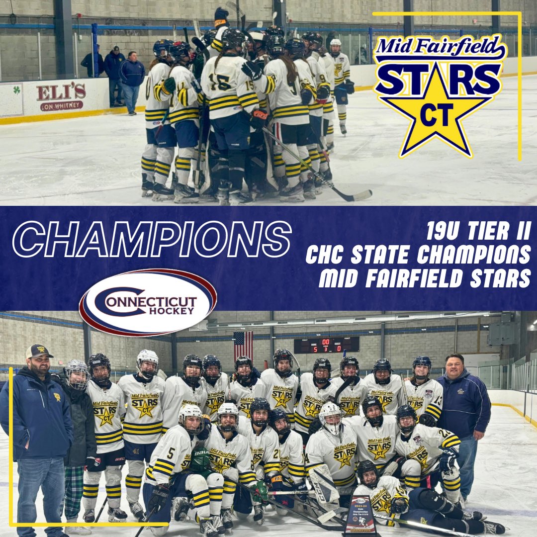 Congratulations to our 19U tier II CHC State Championship team! Next stop New England Regionals March 8-10 in Exeter, New Hampshire.