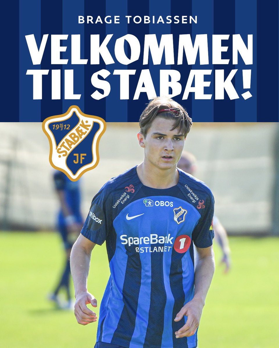 Stabaek's tweet photo. Brage Tobiassen har signert en treårsavtale😁🤝🏻

Takk til @UllernFotball for samarbeid💙

Les mer her: https://t.co/0foCRm7fca https://t.co/7Oealt9fpj