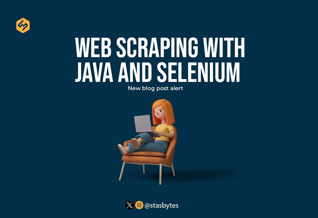 stasbytes's tweet photo. Revolutionize data extraction with Java and Selenium! 
Automate web scraping tasks seamlessly, empowering your projects with efficiency. Navigate through websites effortlessly and extract valuable insights with precision.
To read more, click here. 
https://t.co/jtCtwJDuny https://t.co/2TdBFjLDf9