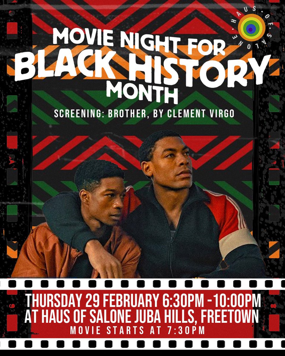 After many requests, the Haus is back with another movie night! Join us tomorrow for #BHM, snack and relish in black stories, for us/from us/ by us. Come early, limited space. Free for all. #SaloneX