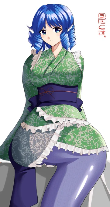 この前ワンドロで描いた初わかさぎ姫 