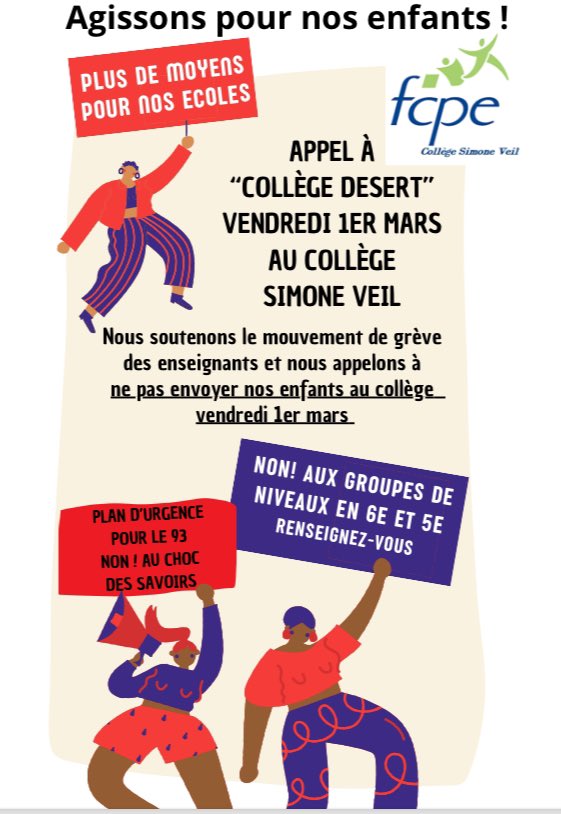 Darf_darfie's tweet photo. @tpamz Collège Simone Veil à Aulnay: 

📌Caisse de grève à partager ⤵️

https://t.co/wdOrly8bKE 

📌 « Collège Désert » Vendredi 1er mars 

@ClgSveil https://t.co/icLvftpNvS