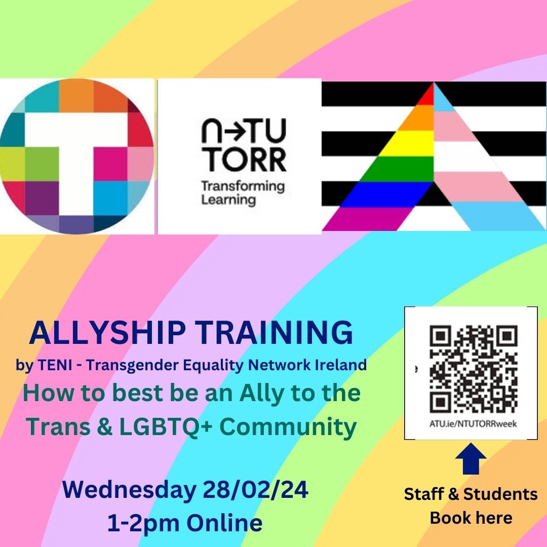 Emma_McDonald20's tweet image. Brilliant allyship training session today from @TENI_Tweets today as part of #NTUTORRweek. Thanks to the facilitator Daire, they were very informative and provided plenty of opportunity for questions and discussions.