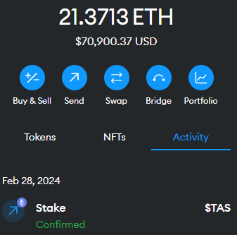 $TAS Staking is Live x.com/tas_financiaI/…