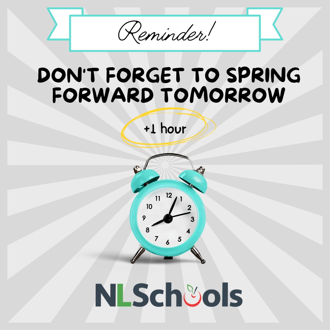Tomorrow, on Sunday, March 10, daylight savings begins. Don’t forget to spring forward and set your clocks ahead.
