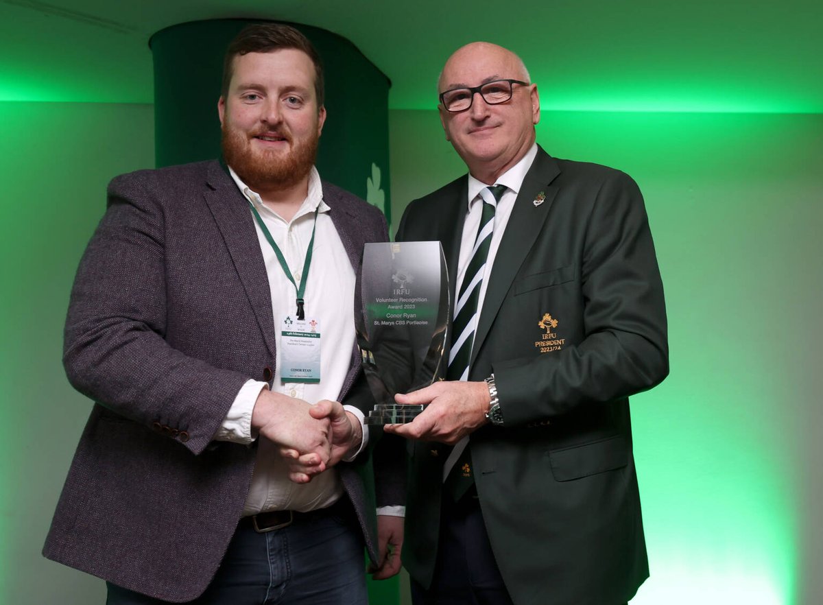 Leinster Domestic (@leinsterbranch) on Twitter photo 🏉 | <a href="/St_Marys_cbs/">St Mary’s CBS</a> teacher Conor Ryan was the Leinster winner of a Special Recognition Award at the IRFU Volunteer Recognition Awards
18 volunteers from around the province were also honoured
Read Here: bit.ly/3ThRO05
#FromTheGroundUp 🏉 | <a href="/St_Marys_cbs/">St Mary’s CBS</a> teacher Conor Ryan was the Leinster winner of a Special Recognition Award at the IRFU Volunteer Recognition Awards
18 volunteers from around the province were also honoured
Read Here: bit.ly/3ThRO05
#FromTheGroundUp