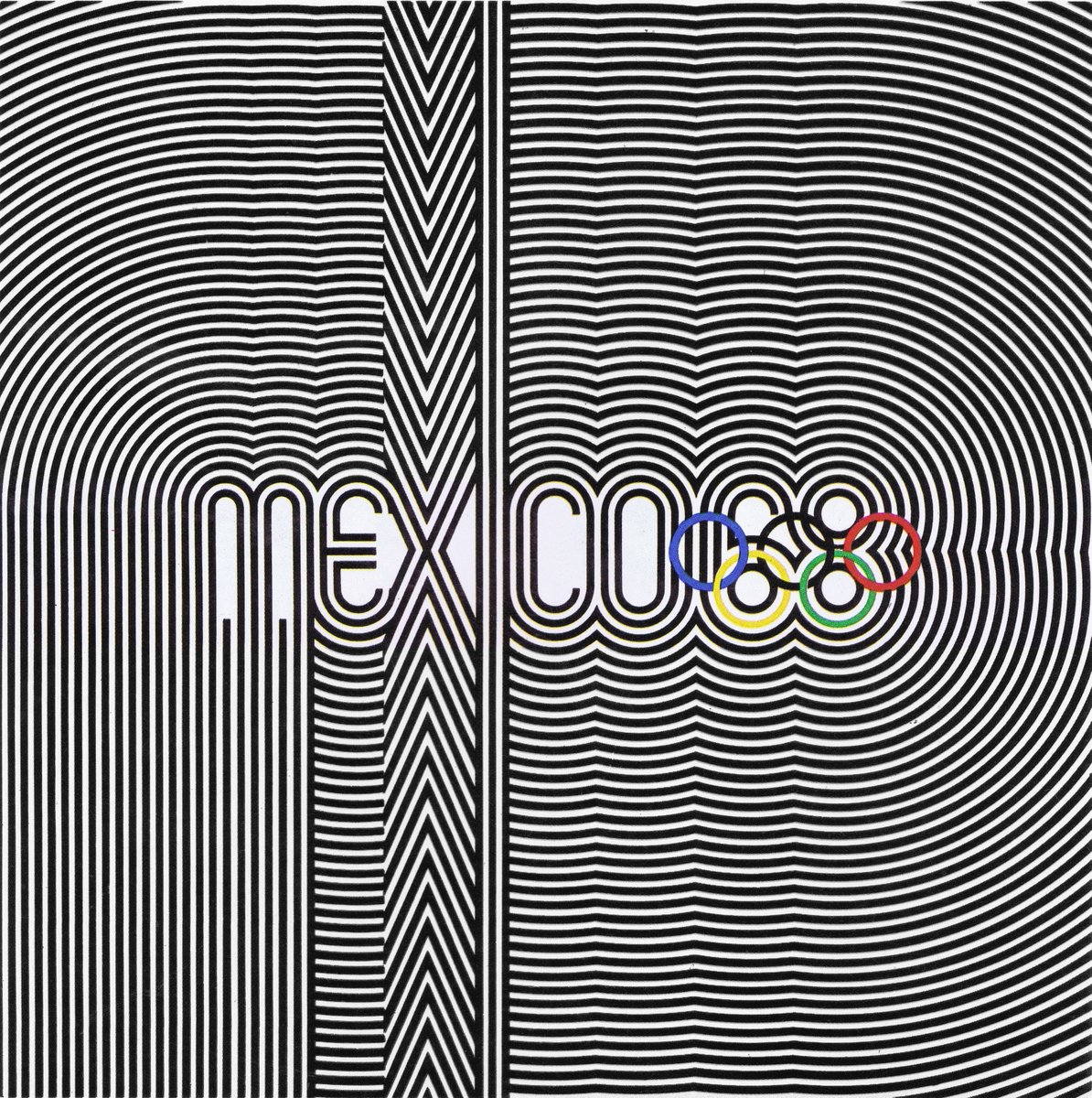 Mexico 1968 Poster Design by Lance Wyman. Scanned from Graphic Design, 33, 1969 designreviewed.com/artefacts/grap…