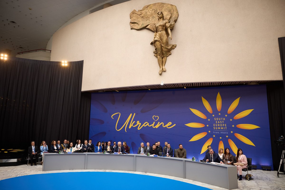 ZelenskyyUa's tweet photo. Ukraine appreciates every kind of assistance we have received in this terrible time of full-scale war. 

I am grateful to Albania for signing the Treaty on Friendship and Cooperation and thank all the leaders for agreeing to participate in the Global Peace Summit.

The partnership between Ukraine and the Balkans, Ukraine and the entire region of South-East Europe will continue with the participation of our partners in the first Global Peace Summit that we are preparing in Switzerland.

We can make this Summit and all the work on the Peace Formula a success.

🇺🇦🇦🇱