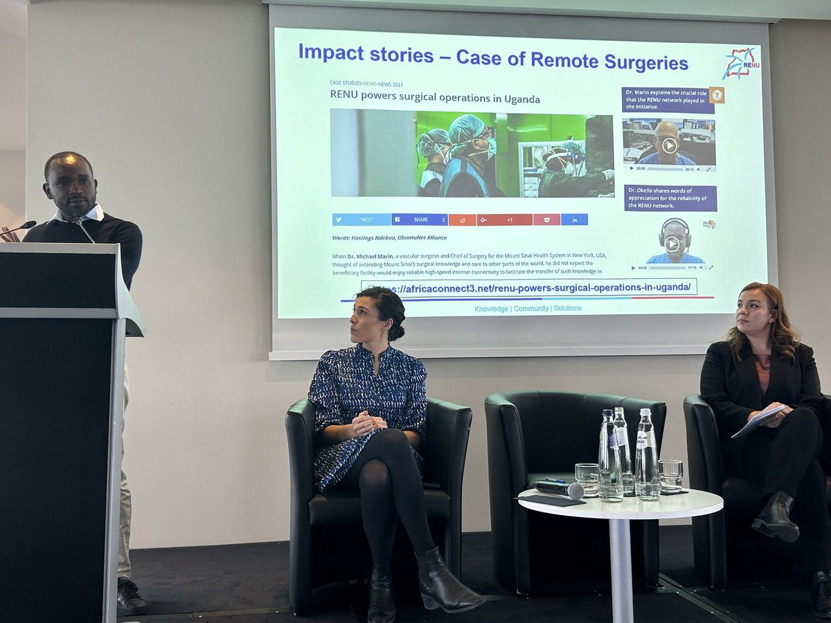 How does an NREN go from 16 connected campuses to &gt;450 in less than 10 years? Ask <a href="/RENU_256/">RENU</a>, the Ugandan Research &amp; Education Network!

CEO Nicholas Mbonimpa is on stage discussing how international collaboration and <a href="/EU_Partnerships/">EU International Partnerships 🇪🇺</a> funds were key to achieve this.