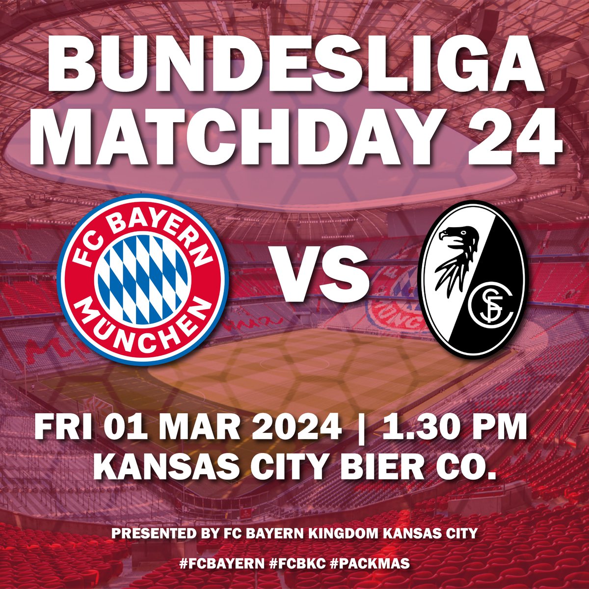 FCBayernKC's tweet photo. Bundesliga Match Day 24 watch party at @kcbierco ⚽️🥨🍻
https://t.co/MOIX4AdhU7
#fcbayern #fcbkc #packmas https://t.co/YwFjGnTj4P
