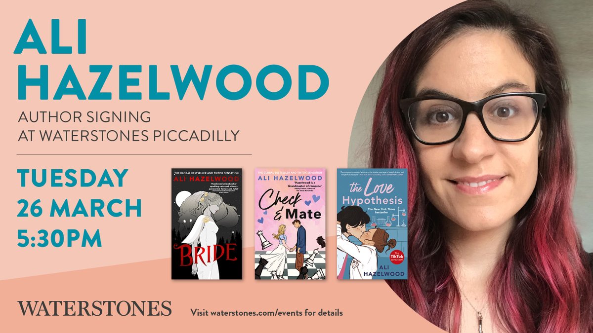 Don't miss your chance to meet best-selling author Ali Hazelwood as she joins us for a signing at Waterstones Piccadilly! 😱 Tickets here ➡️ bit.ly/3TefNx3