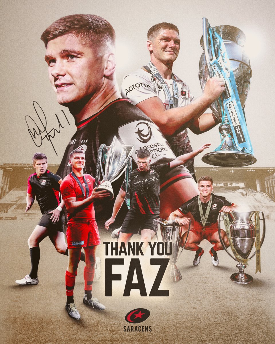 Saracens's tweet image. 𝗧𝗵𝗮𝗻𝗸 𝗬𝗼𝘂, 𝗙𝗮𝘇 ❤️🖤

We can today confirm that @owen_faz will leave the club at the end of the season.

🖱️ tinyurl.com/efmr6tv8

#YourSaracens💫