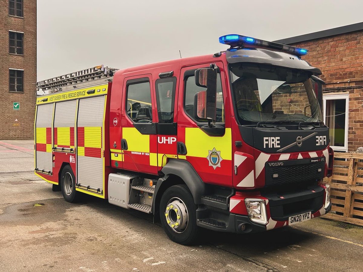 Crew from Shoreham Fire Station will soon be responding to emergencies in a new appliance. The crew are busy familiarising themselves with its operation in preparation for it going operational. 🚒🚒