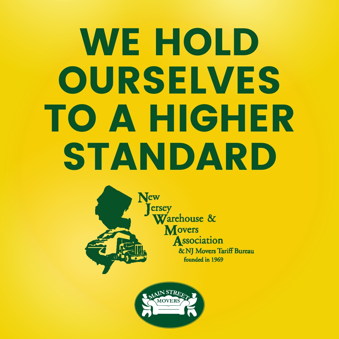 Raising the bar at Main Street Movers! Our standards? Higher than NJ Division of Consumer Affairs, in line with @NJWMA. We're all about delivering exceptional, trustworthy moving services. Aim high, and move with confidence. 🚚 #HighStandards #TrustedMovers