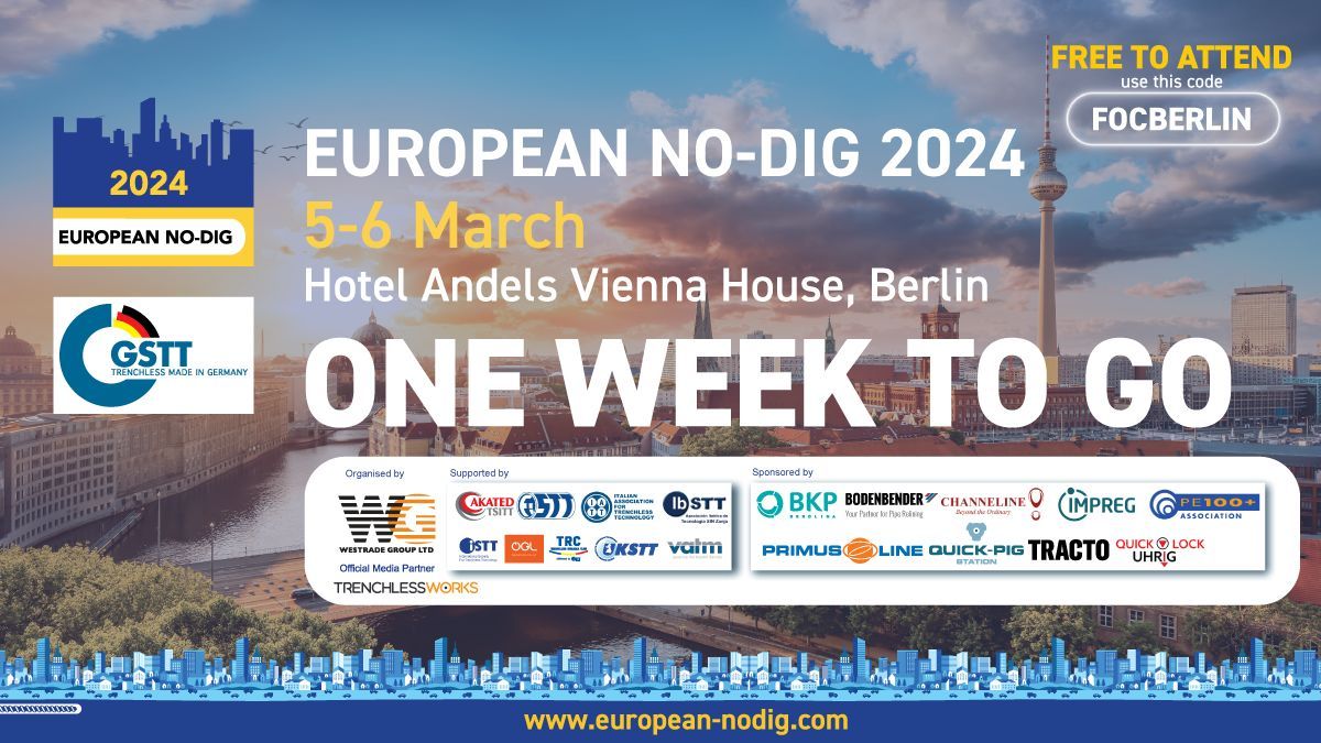 There is still time to register online buff.ly/3Tg5BEn and join us at European No-Dig Berlin next week. See you there!