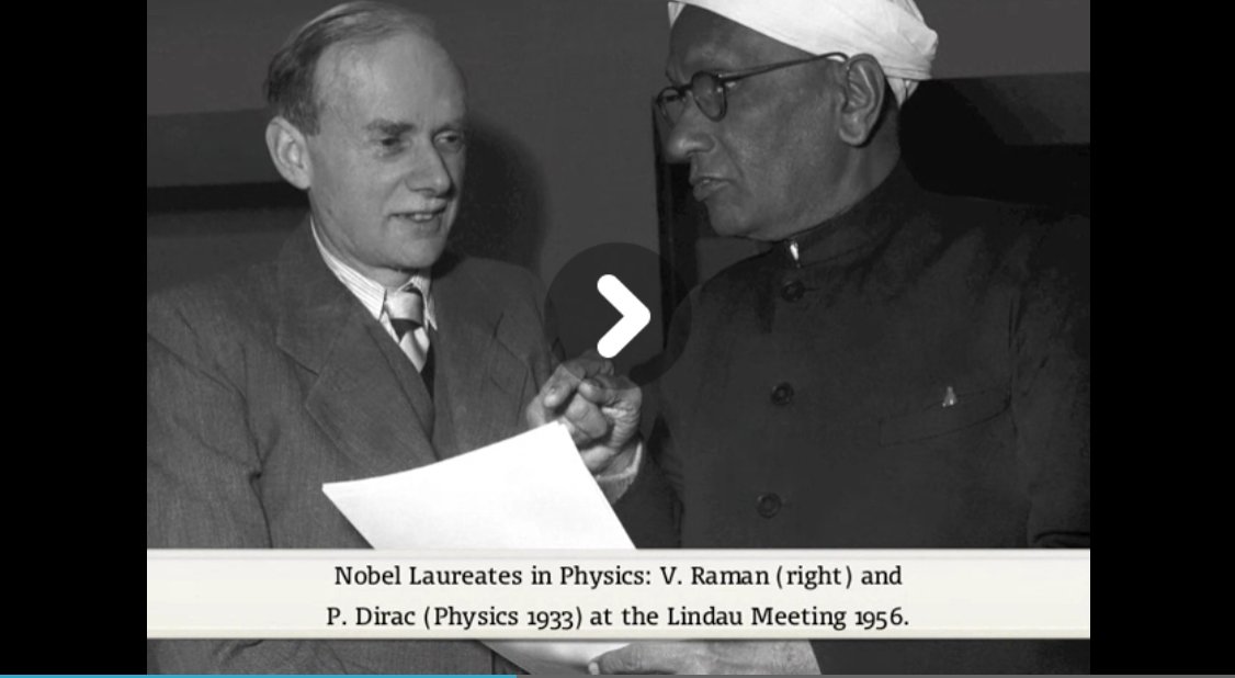 G V Pavan Kumar (@pavan_kumargv) on Twitter photo As I mentioned in the essay, Raman was conversant in German and could give a technical talk. Here is a rare audio recording of Raman speaking on crystal physics in German in 1956, Lindau meeting...here photographed with another great...
mediatheque.lindau-nobel.org/recordings/315… As I mentioned in the essay, Raman was conversant in German and could give a technical talk. Here is a rare audio recording of Raman speaking on crystal physics in German in 1956, Lindau meeting...here photographed with another great...
mediatheque.lindau-nobel.org/recordings/315…