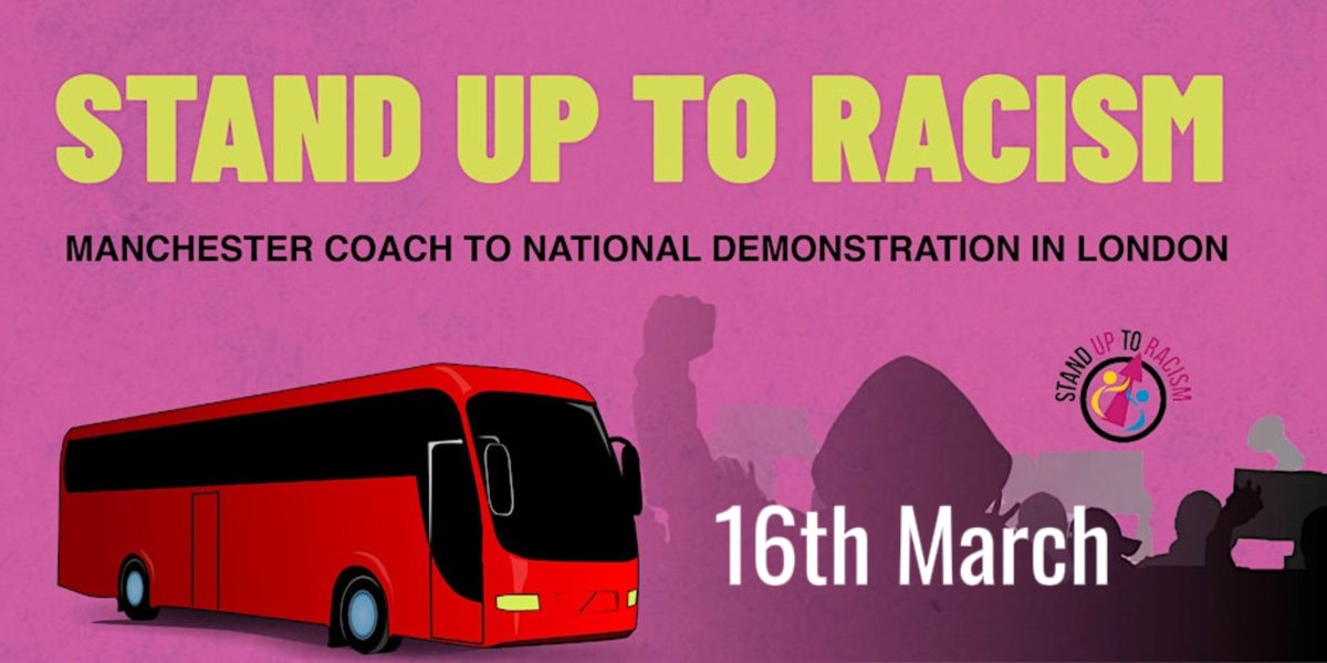 @RBoydBarrett @didsburymosque @BlackUNISON @OldhamTUC Get your coach ticket to the national demonstration against racism on 16th March! Tickets here: bit.ly/StopRacismStop…