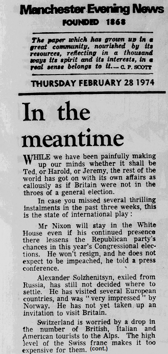 #50yearsagotoday
The editorial below sums up 1974 in a 
nutshell.