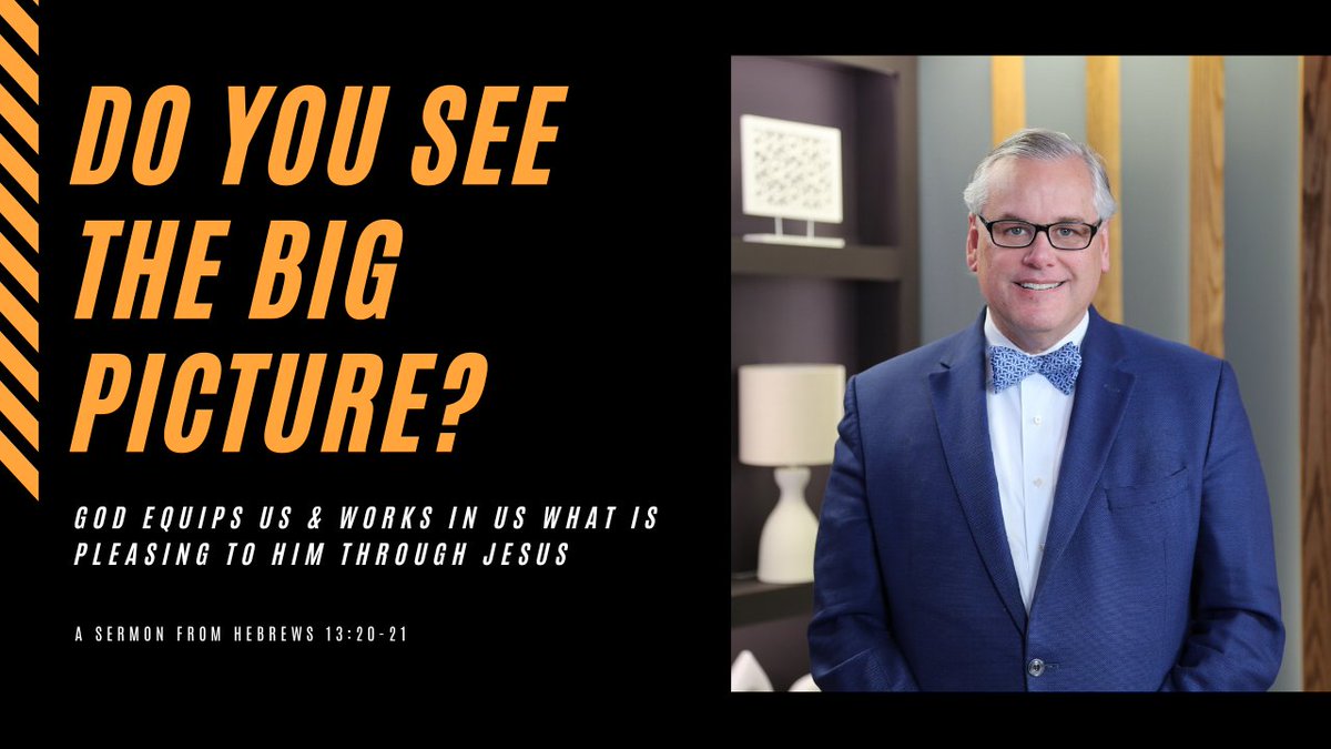Ministry in the Marketplace (@mitmmedia) on Twitter photo Do you see the big picture? God equips us and works in us what is pleasing to him through Jesus Christ! <a href="/RichardHamlet/">Richard Hamlet</a> shares from Hebrews 13:20-21 in his sermon, "The Big Picture." Do you see the big picture? God equips us and works in us what is pleasing to him through Jesus Christ! <a href="/RichardHamlet/">Richard Hamlet</a> shares from Hebrews 13:20-21 in his sermon, "The Big Picture."