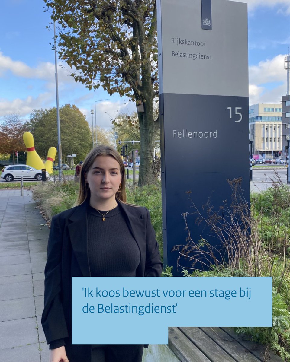 Nadine koos bewust voor een stage bij de Belastingdienst. 'Mensen schuiven belastingrecht vaak af als saai. Bovendien denken veel mensen dat er alleen grijze muizen van minimaal veertig jaar oud bij de Belastingdienst werken.' Lees haar verhaal via 👉🏼tinyurl.com/yx4x5d3w.