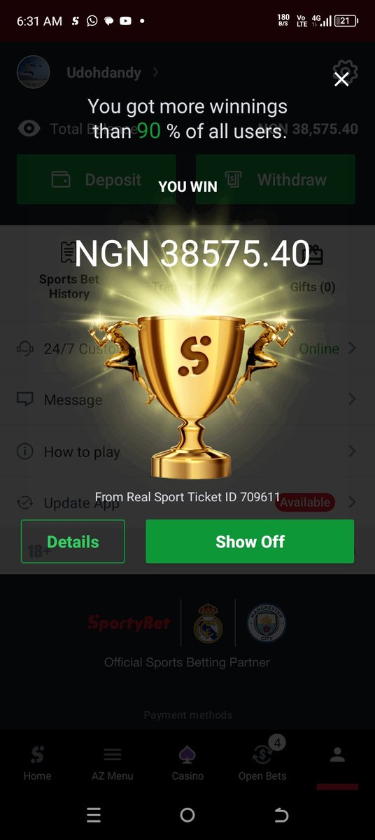 DandyUdoh's tweet photo. @Emmanuel_Tips Thanks bro I woke up to boom 💥 ✌️ https://t.co/wpfHzLHKhl