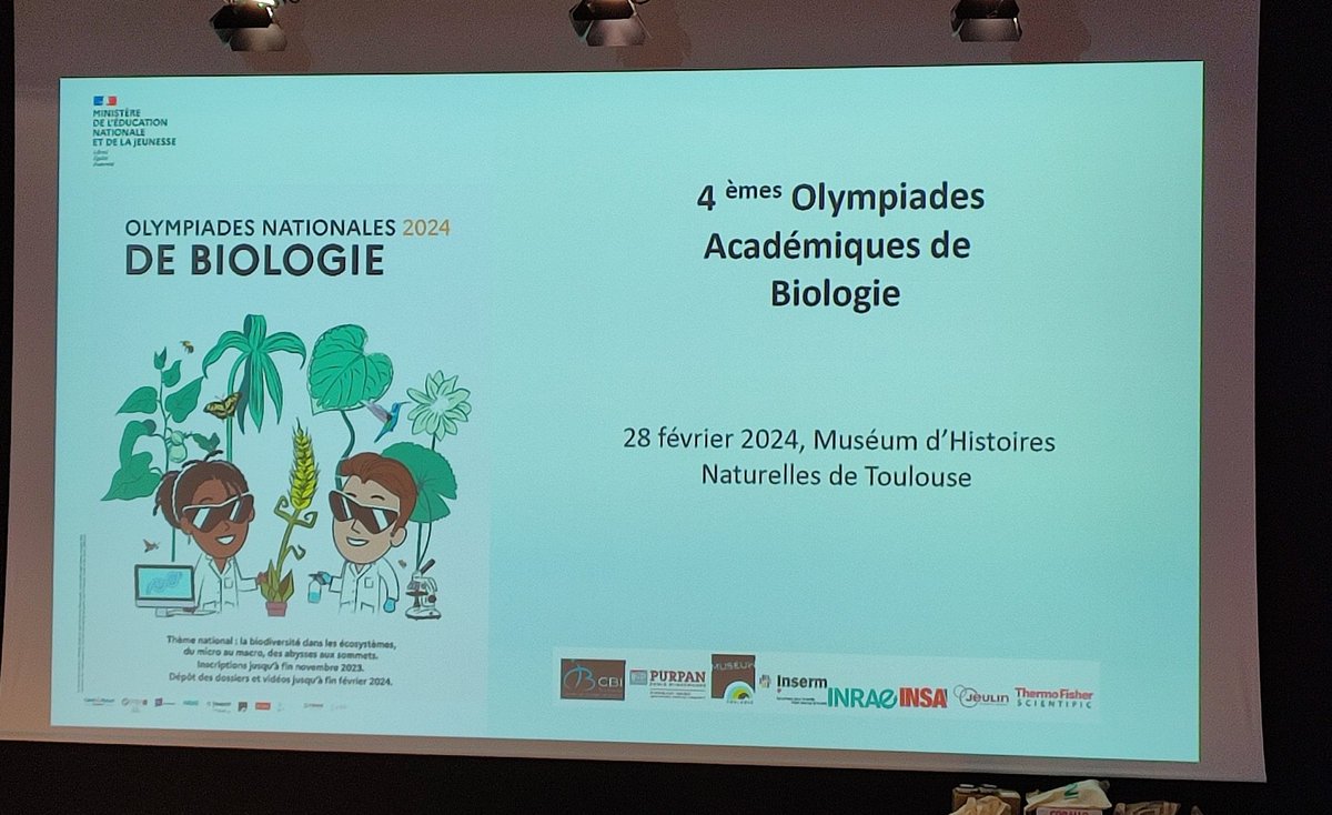 Quel plaisir d'accompagner au Muséum de Toulouse les élèves du lycée Jean Vigo de Millau pour les olympiades de biologie @vigolycee @dsden12 @