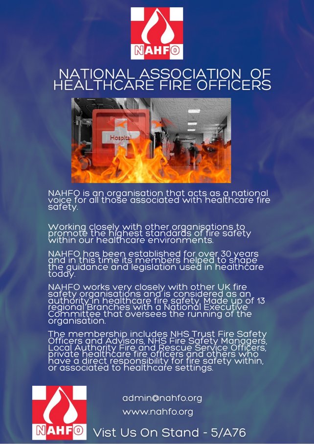 Nahfo_UK's tweet image. Delighted to be attending the NEC 30th April to 2nd May 2024 - Fire Safety. Look forward to seeing you all there. STAND 5/A76