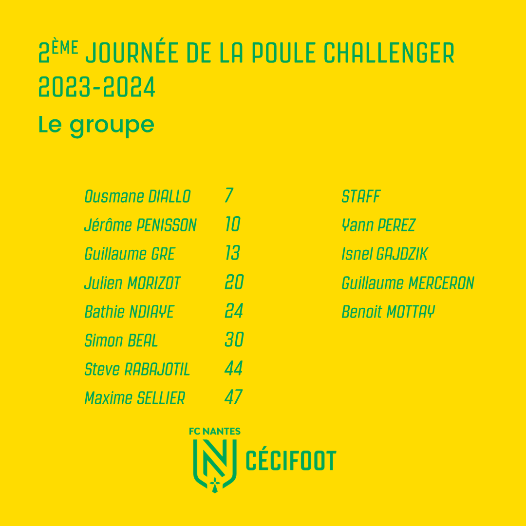 📋 Le groupe 📋

Découvrez le groupe retenu par le staff technique pour la deuxième journée du Championnat de France B1 (Poule Challenger), organisée ce samedi 2 mars à Anderlecht (Belgique).

#FCN #Cécifoot #OnEstNantes