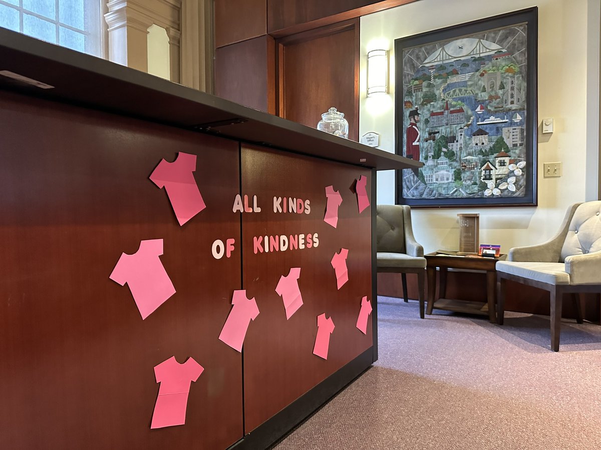 Kindness comes in all shapes and ways! Council and I got started a bit early last night with Pink Shirt Day. Today, our office is pink as we take a stand against bullying! Join the movement, wear your pink shirt and let’s create a ripple effect of kindness 👚