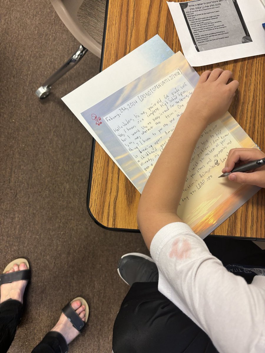 Celebrating Leap Year with letters to our future selves! #katyisd #katyisdela