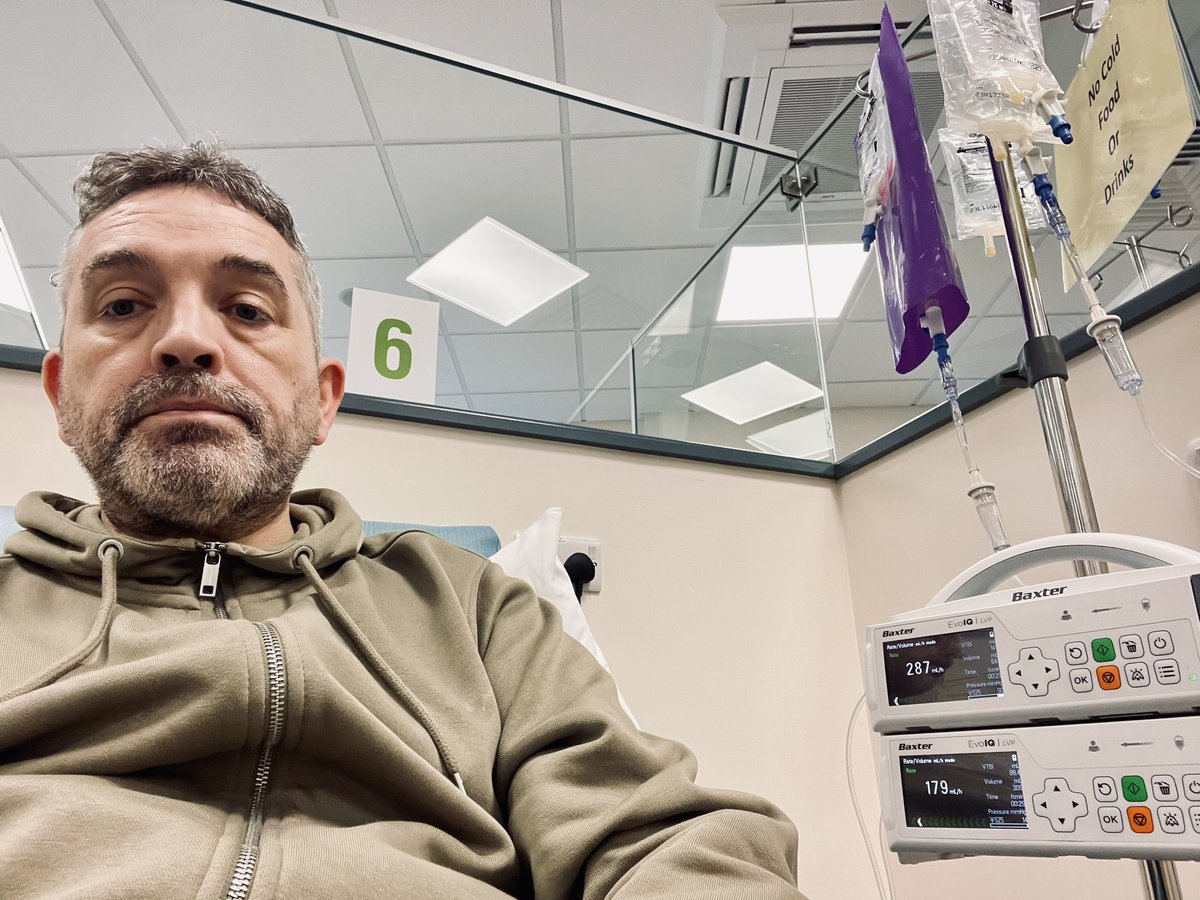 Mícheál Sheridan (@michealsheridan) on Twitter photo Chemo Round 8 (ding ding 🔔 🥊) today. The team <a href="/Mercycork/">Mercy University Hospital Cork</a> Lee Clinic are amazing. The care I’m receiving medically is what I’d expect but the care of the person and my mental health is top notch. Not unexpected but appreciated. So grateful for their kindness. Chemo Round 8 (ding ding 🔔 🥊) today. The team <a href="/Mercycork/">Mercy University Hospital Cork</a> Lee Clinic are amazing. The care I’m receiving medically is what I’d expect but the care of the person and my mental health is top notch. Not unexpected but appreciated. So grateful for their kindness.