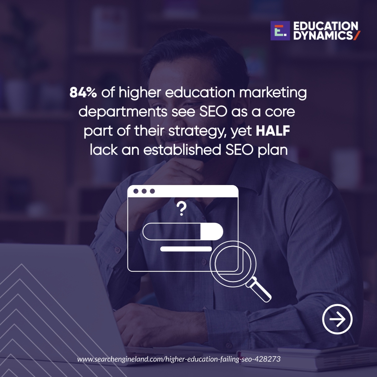 EdDynamics's tweet image. Did you know that 84% of marketing departments see SEO as a core part of their strategy, yet half lack an established #SEO plan? Download our SEO playbook for #highereducation marketers and unlock the full potential of organic traffic. 

bit.ly/3V0lzUf

#SEO