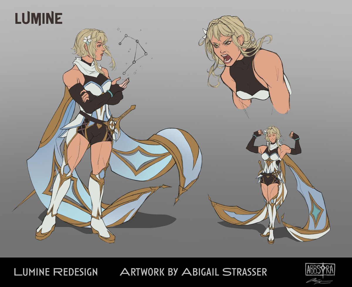 Lumine Redesign WIP for concepting, give my girl some muscle! 💪✨ #GenshinImpact #LUMINE #genshinimpactfanart