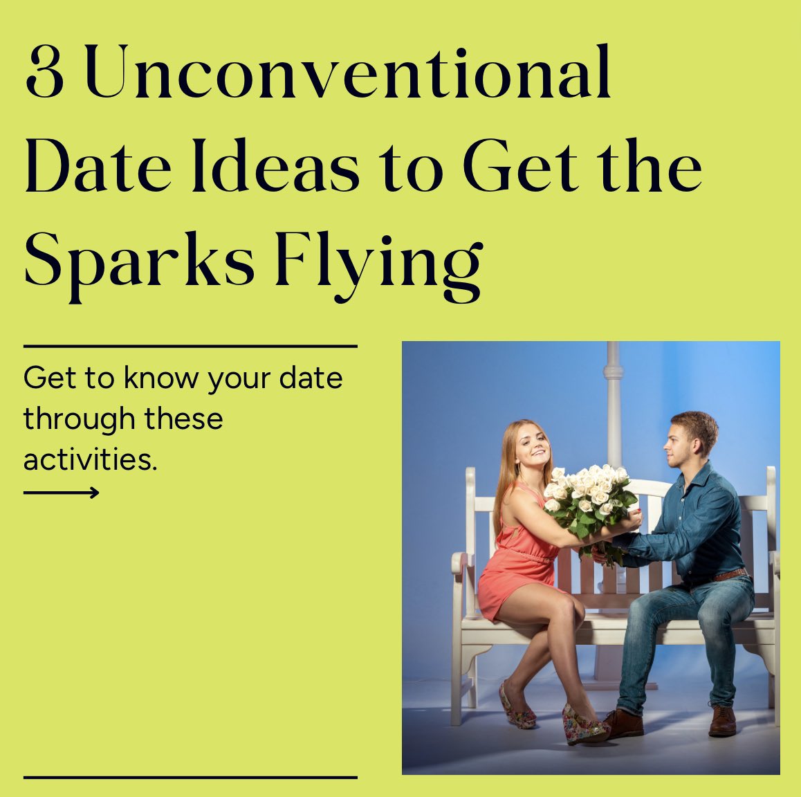 JoinRobinApp's tweet photo. Not sure what to do on your next date? Check out these three unusual dates guaranteed to make for a more memorable experience than netflix and chilling. 🤸💞
#DateBetter #RobinReady https://t.co/bO0Rm0S6JW