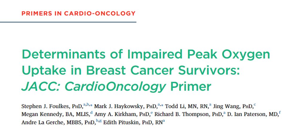 How can we assess exercise intolerance in #survivors of #BreastCancer? @JACCJournals #JACCCardioOnc #Exercise #HeartMonth 🫀

📰tinyurl.com/33vxkh4d